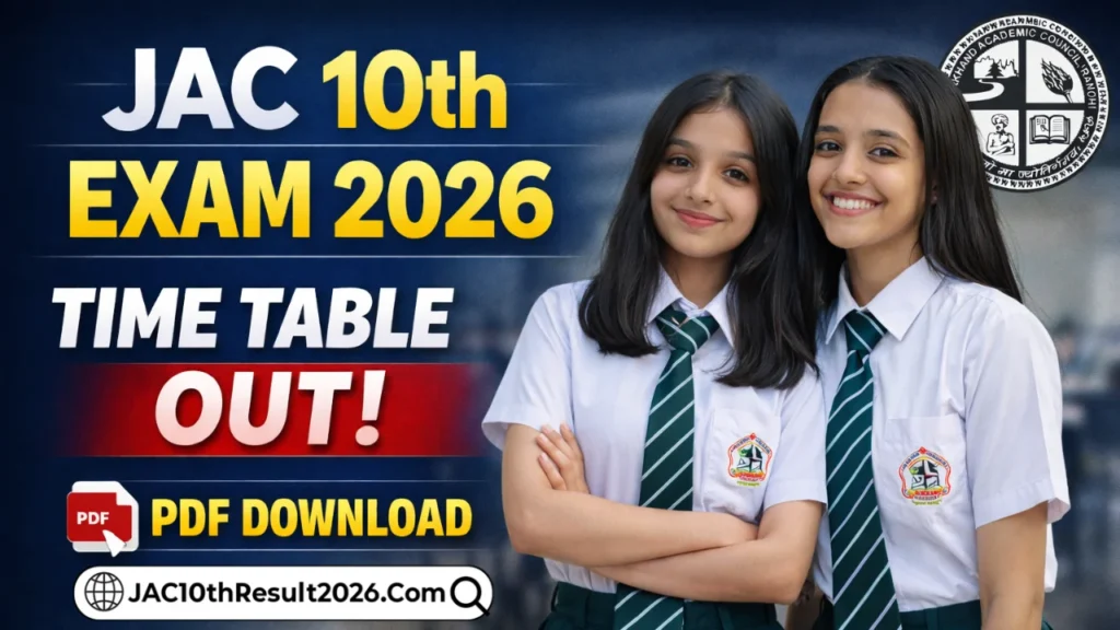 JAC Board 10th exam date 2026